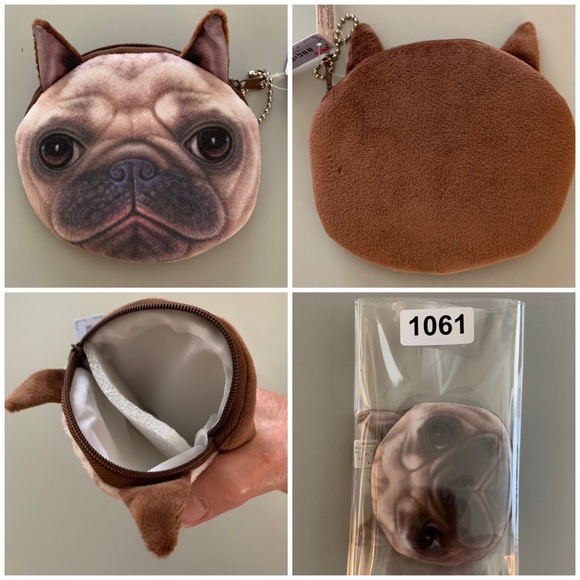 🔥5/$20🔥 “Daiso” French Bulldog Face Coin Purse NWT - Picture 6 of 9